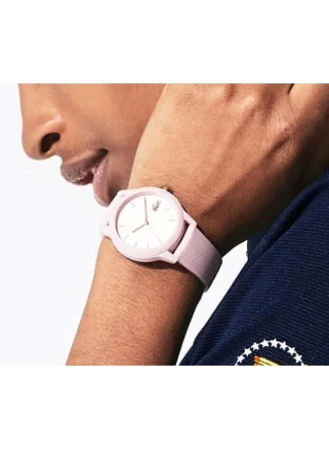 LACOSTE 12.12 Ladies Collection Analog Quartz Watch For Women With Pink Silicone Bracelet - 2001065
